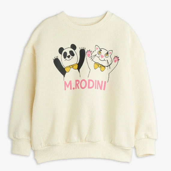 Panda & Cat Sweatshirt, Chapter 1, Offwhite - Mini Rodini
