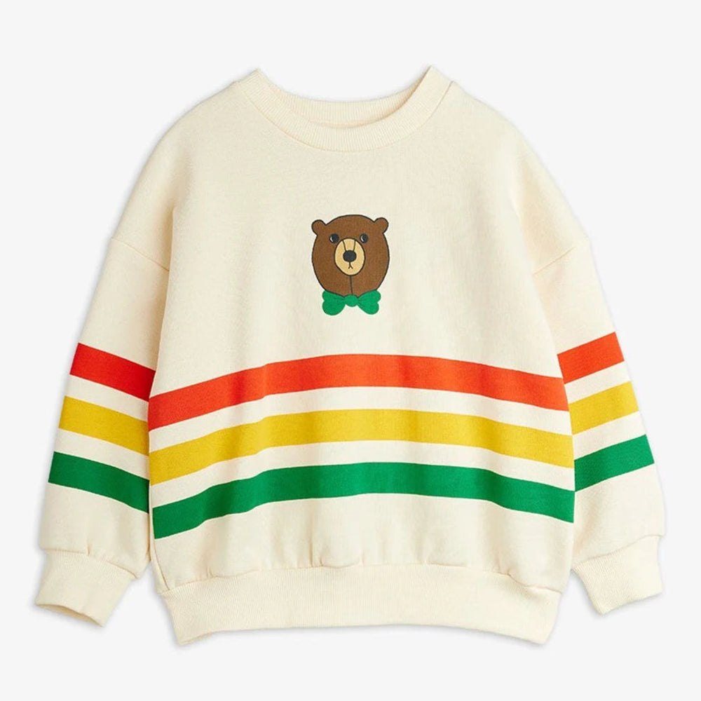 Bear Stripe Sweatshirt, Chapter 2, Offwhite - Mini Rodini