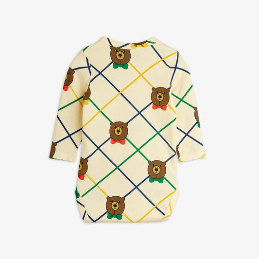 Bear Check AOP LS Body, Chapter 2, Limited Stock, Offwhite