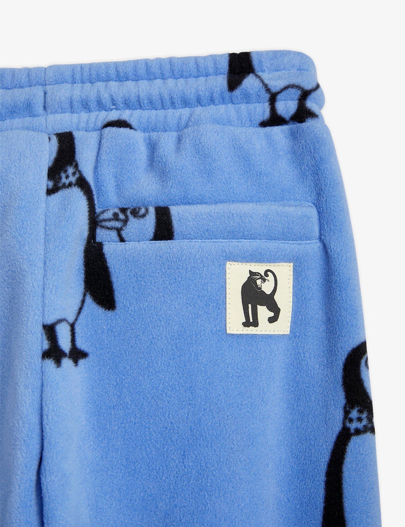 Penguin Fleece Byxor, Blå - Mini Rodini