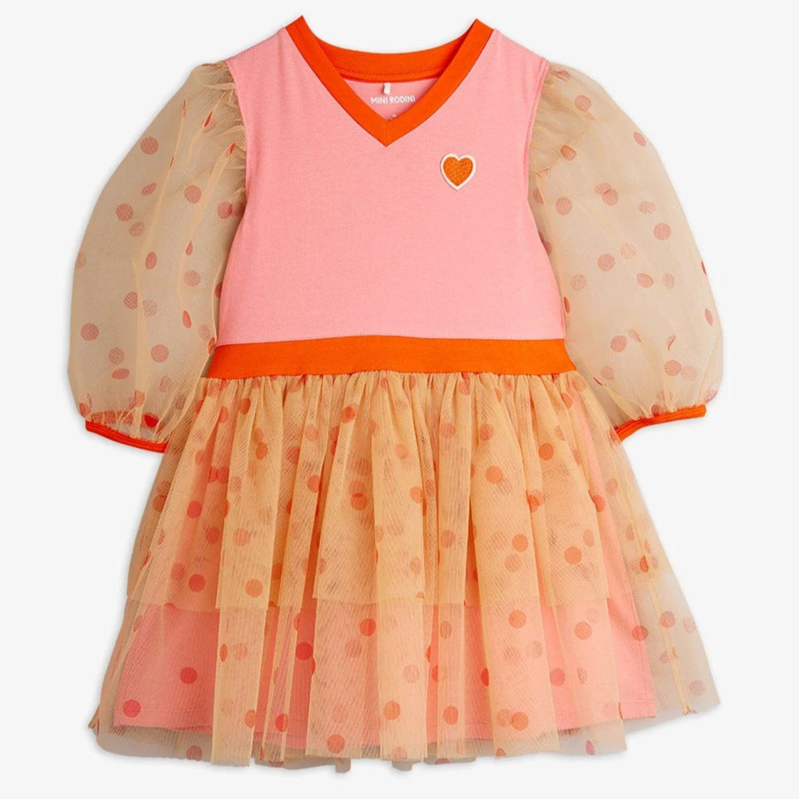 Prickig tyll klänning, Dotted Tulle Dress, Chapter 2, Rosa - Mini Rodini