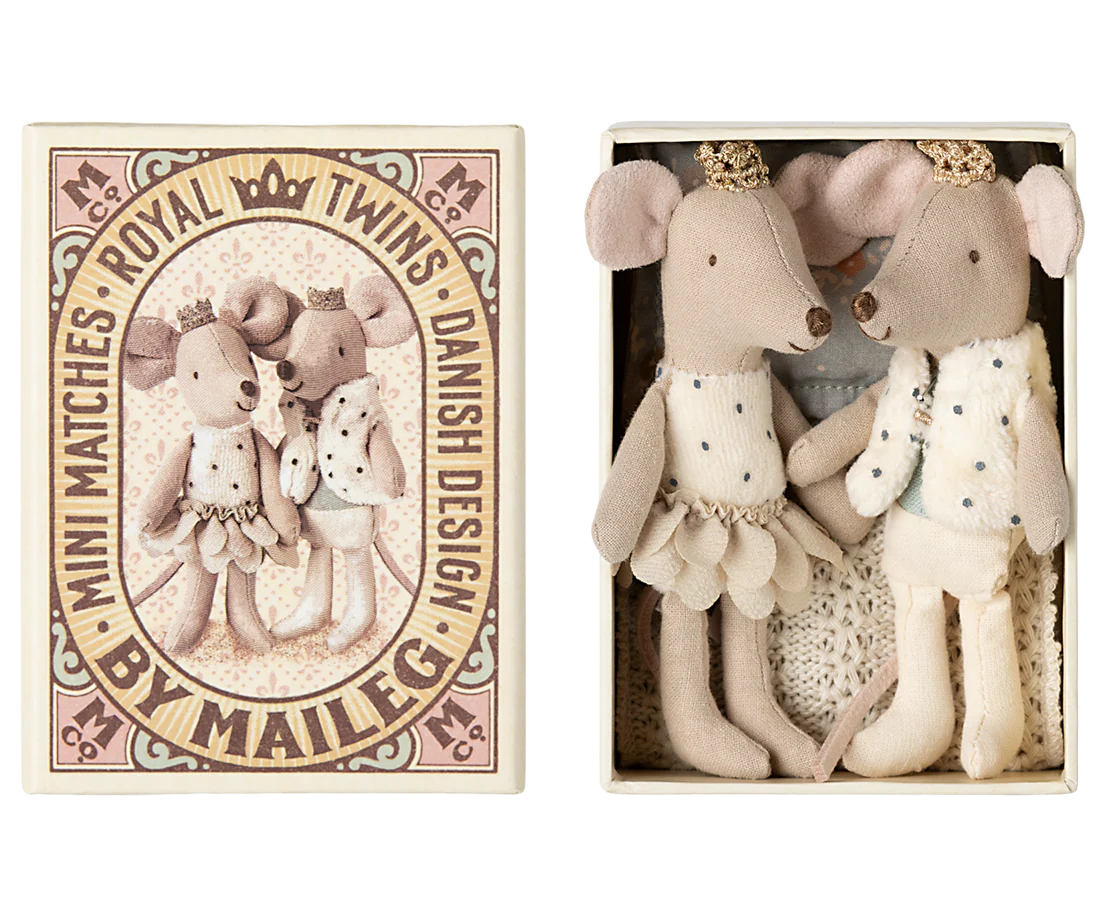 Kungliga tvillingmöss - Lillasyster och Lillebror Mus 11 cm - Maileg