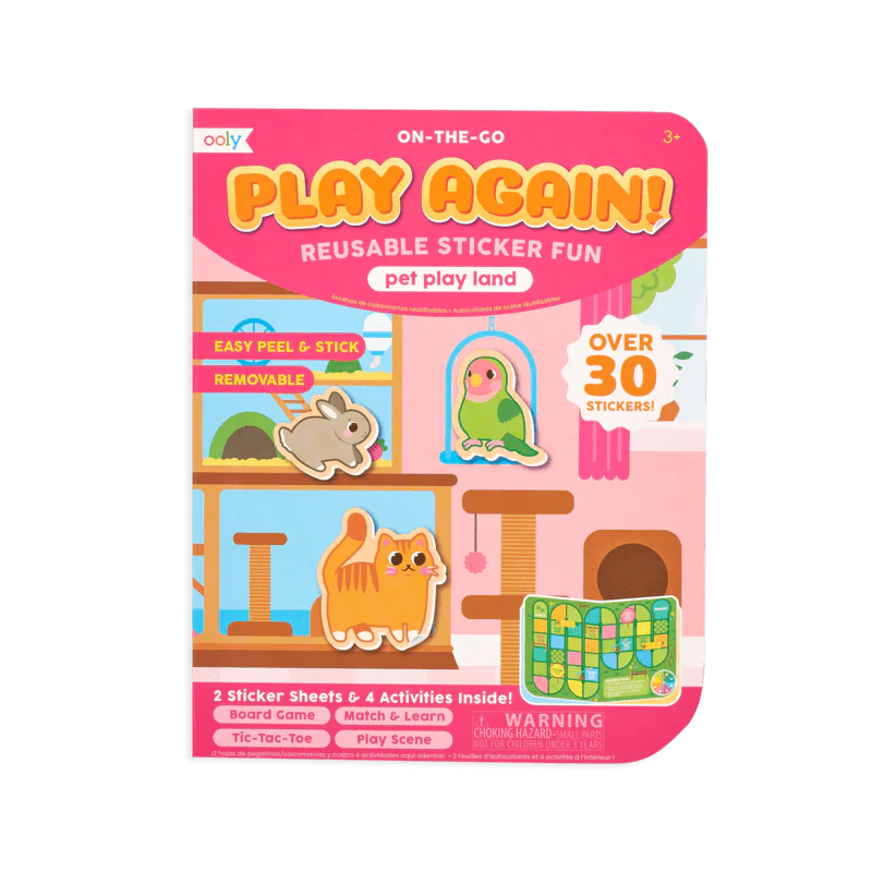 Aktivitetsbok, Play again! Pet Play Land - Ooly