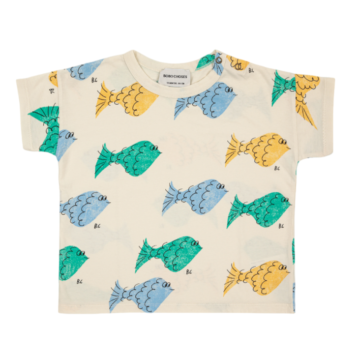 Multicolor, Fish All Over, Tshirt