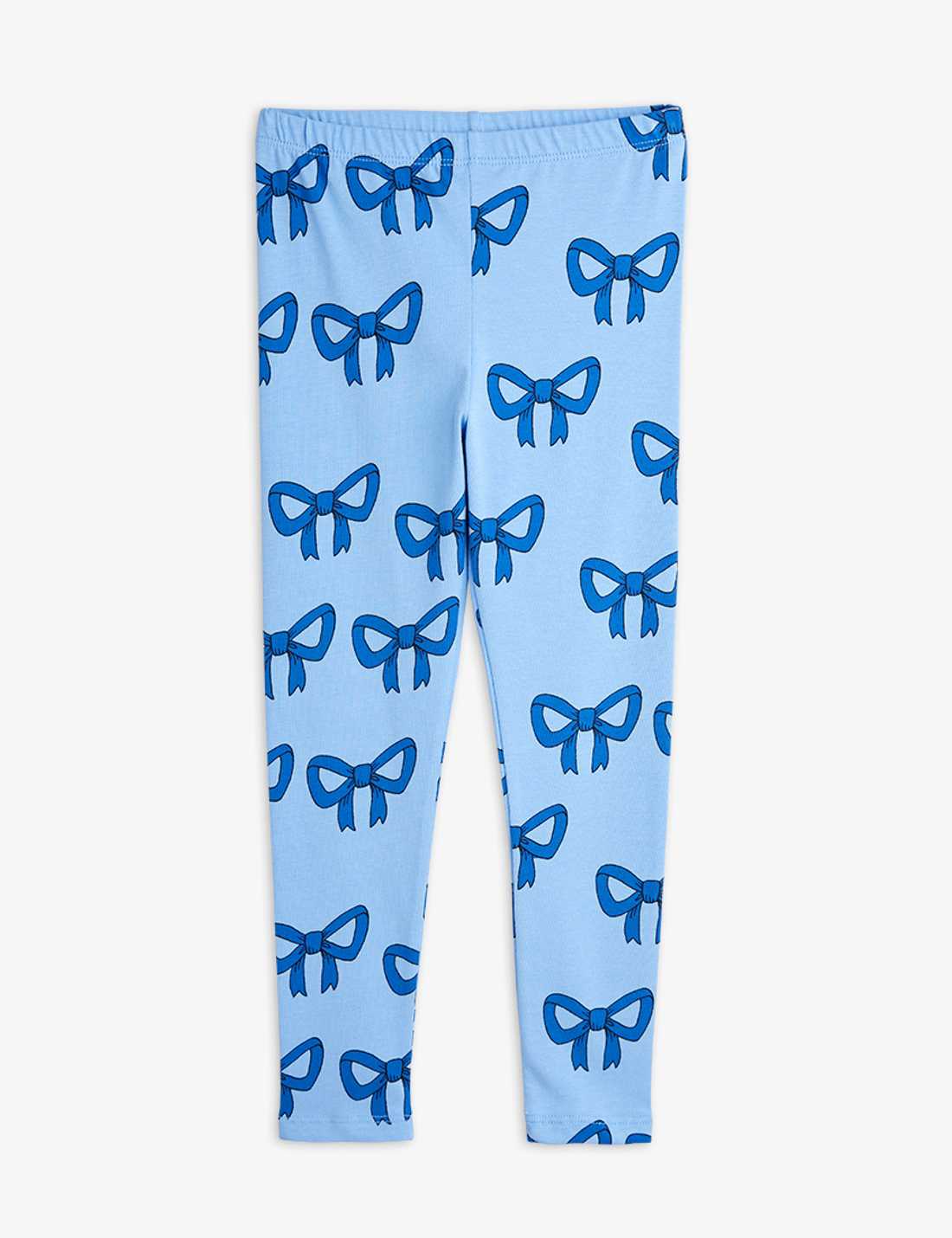 Bow AOP Leggings, Blue