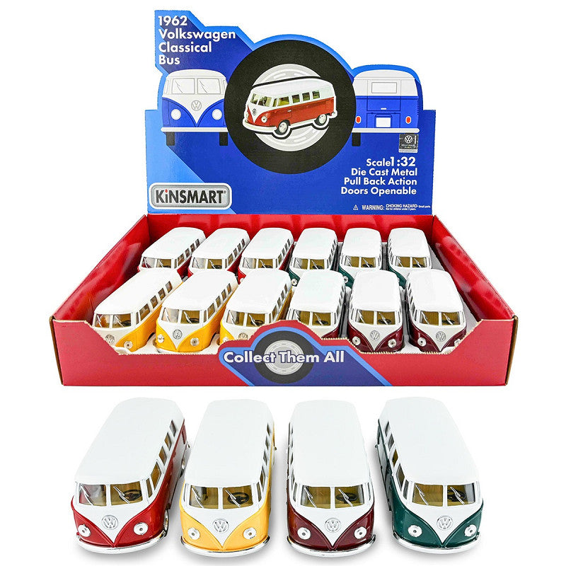 VW Buss , 13cm, 1:32, Olika färger - Robetoy