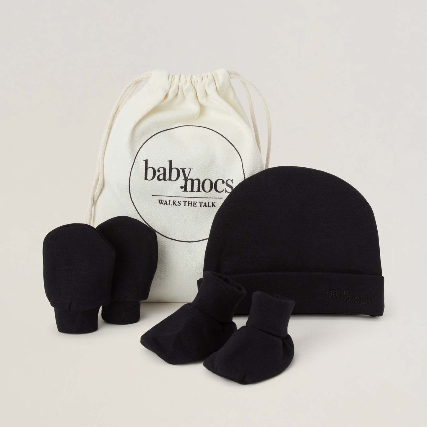 Babymocs Newborn Baby Kit, Black