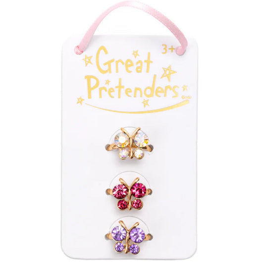 Ringar 3-pack, Boutique Butterfly Gem - Great Pretenders