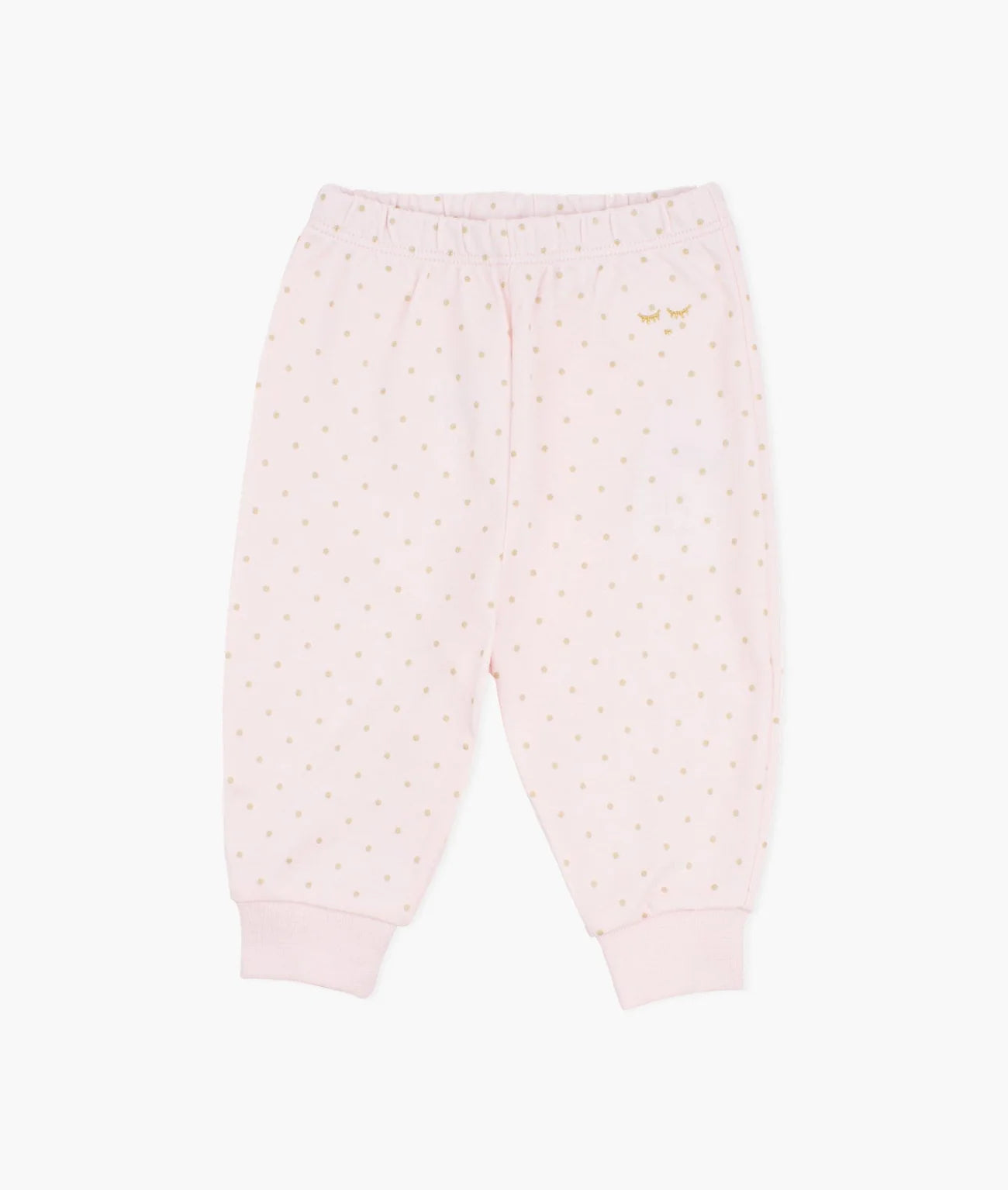 Saturday Pants, Pink/Gold Dots