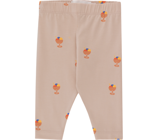 Ice Cream Cup Baby Pants, Dusty Pink/Papaya