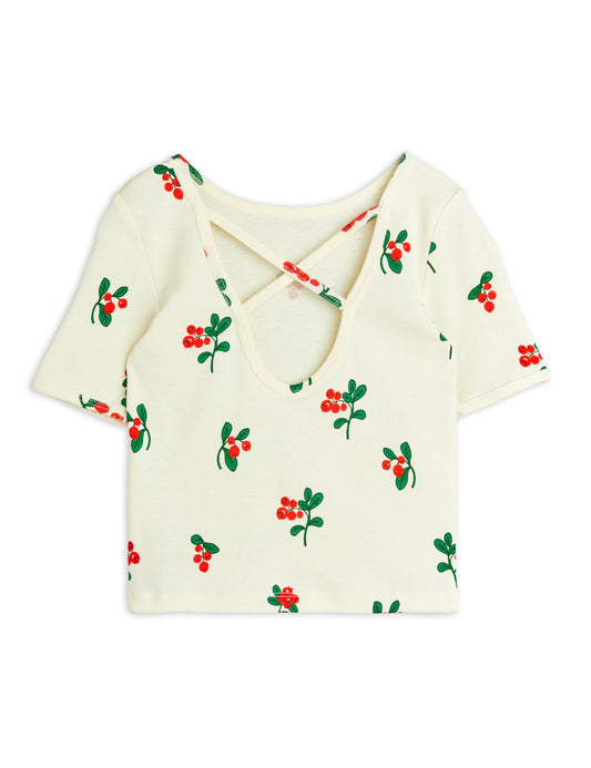 Lingonberries balett T-shirt, Offwhite - Mini Rodini