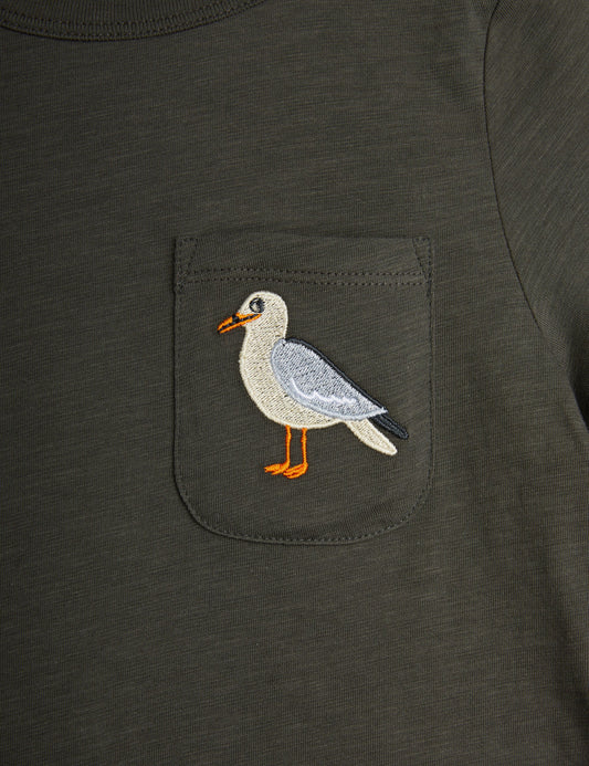 Seagull T-shirt, Svart - Mini Rodini