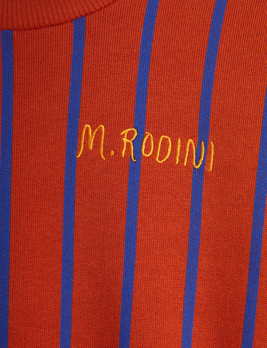 Vertical Stripe Sweatshirt, Röd - Mini Rodini