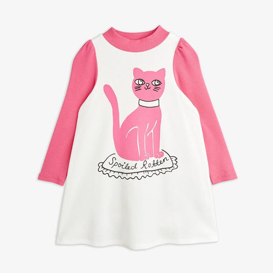 Cat Sp Ls Dress, White