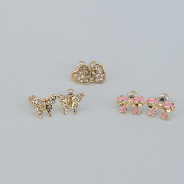 Örhängen 3-pack, Boutique Dazzle Studded Earrings - Great Pretenders