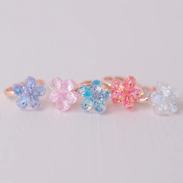 Ringar 5-pack, Boutique Shimmer Flower Rings - Great Pretenders