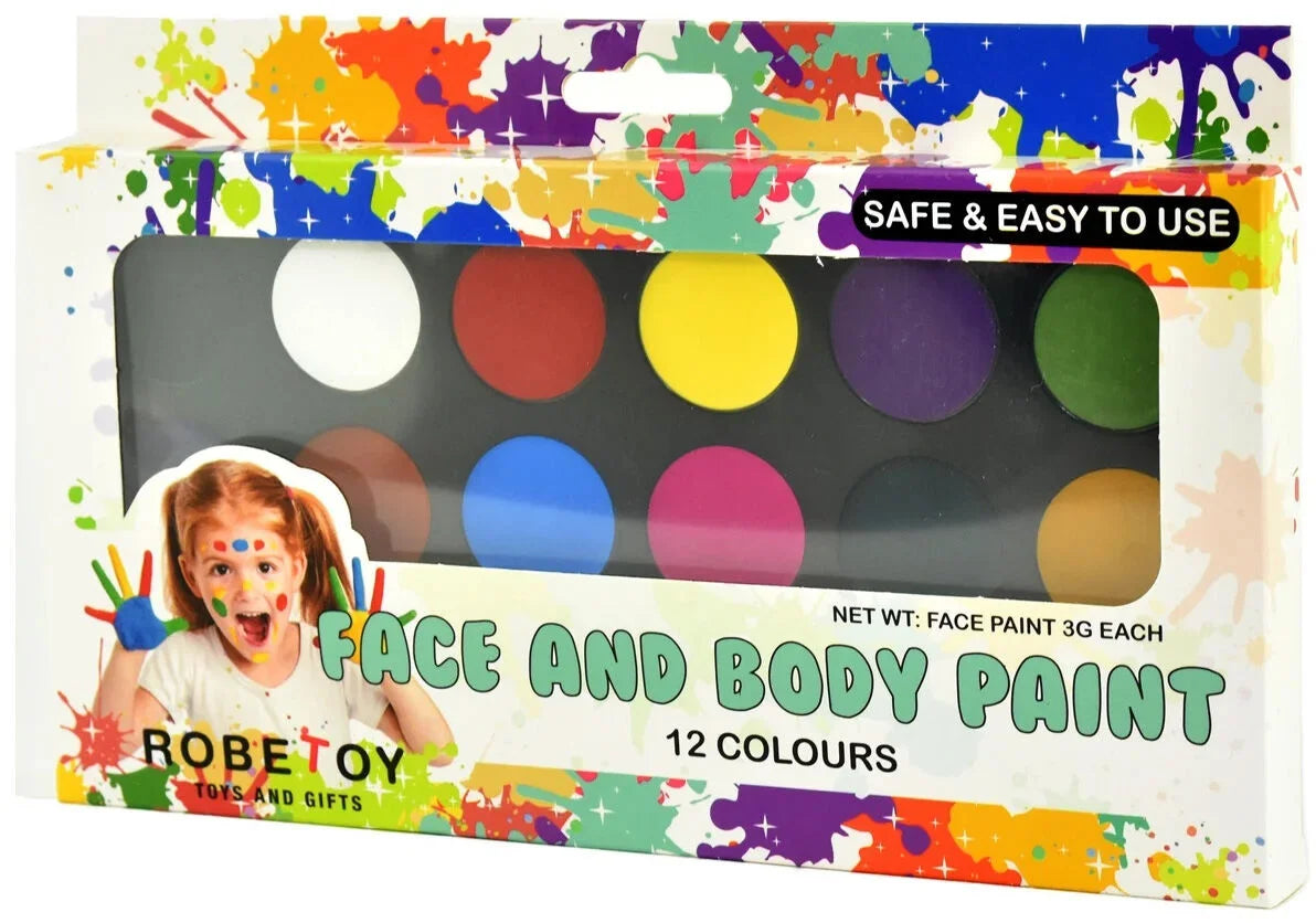 Ansikte och kroppsfärg 12 färger - Robetoy