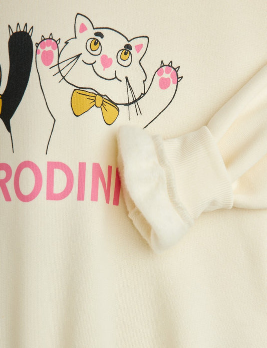 Panda & Cat Sweatshirt, Chapter 1, Offwhite - Mini Rodini
