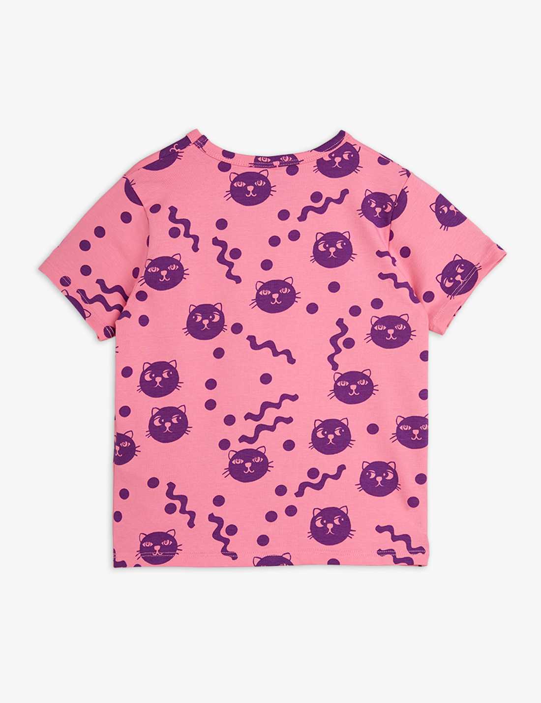 Squiggly Cats AOP SS Tee, Pink