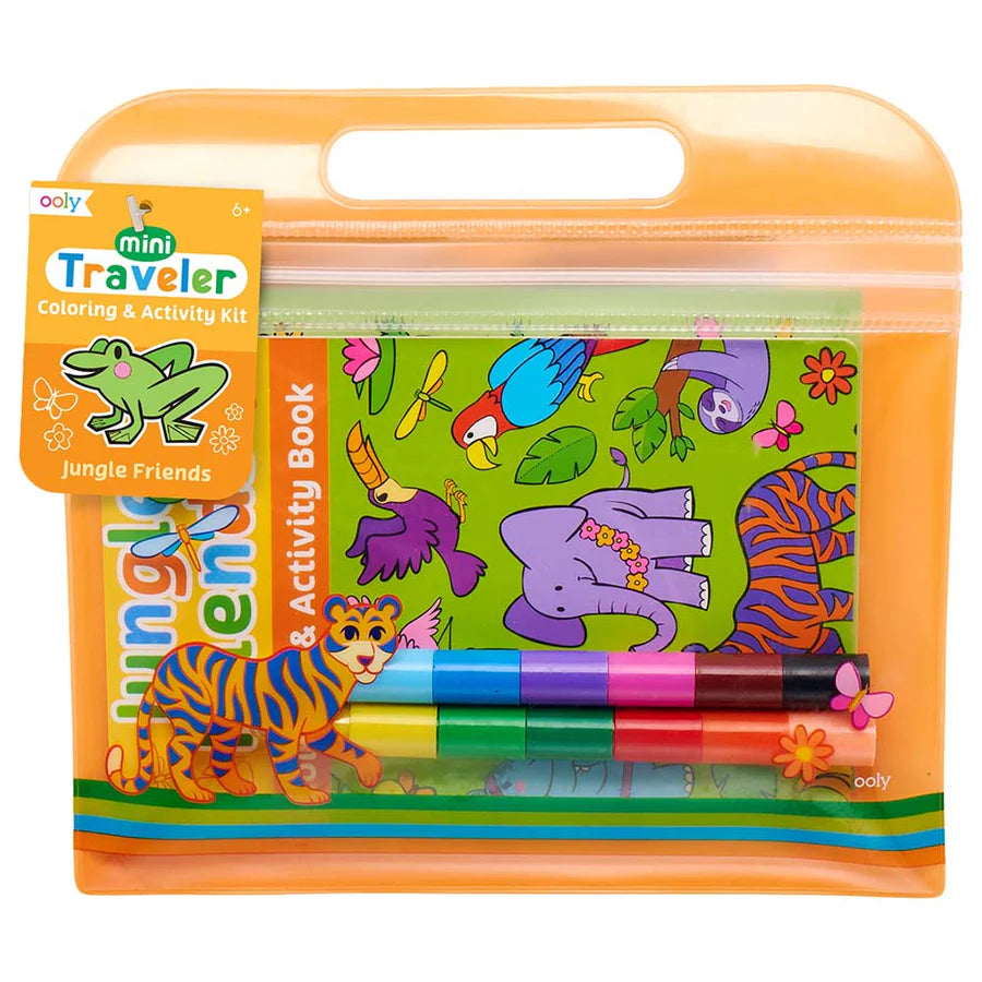 Mini Traveler Coloring and Activity Kit, Jungle Friends