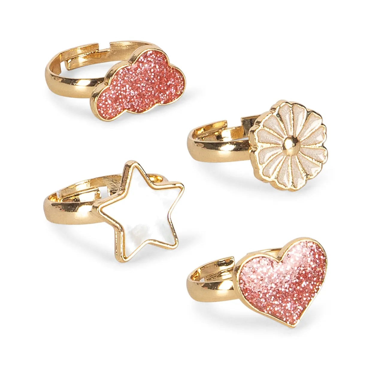 Ring Set, 12-Pack, Multi Color Presentask - Konges Slöjd