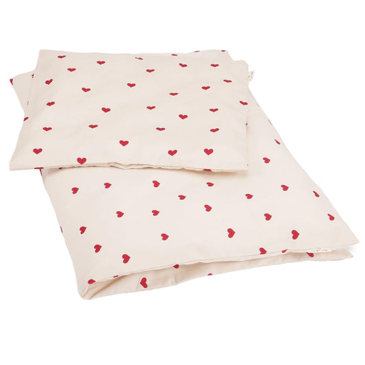 Baby Bedding GOTS, Amour Rouge