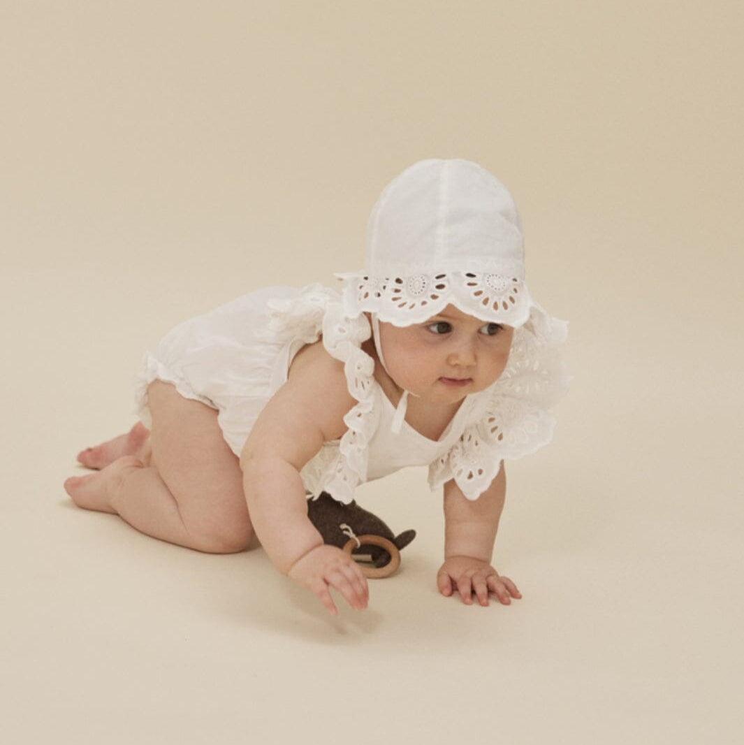 Posey Romper/Sparkdräkt, Optic White - Konges Sløjd