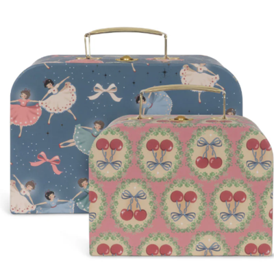 2 Pack Suitcase FSC, Snow Bow Ballerina