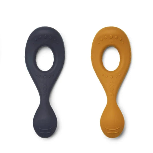 Liva Silicone Spoon 4-Pack, Sea Blue Multi Mix