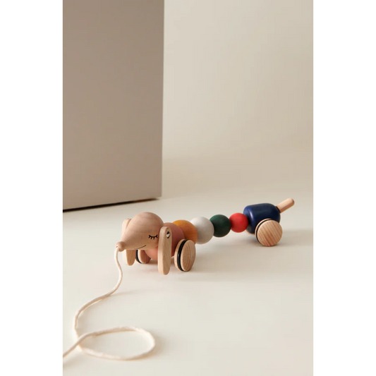 Barthes Pull Along, Golden Caramel / Multi Mix - Liewood