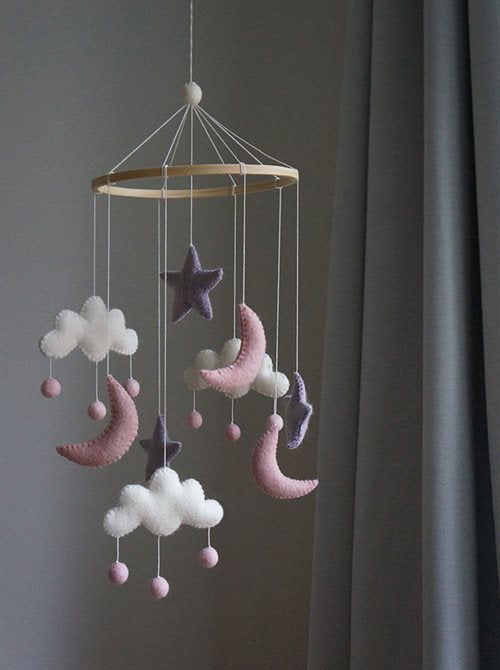 Gamcha, Mobile, Cloud/Moon/Stars, Pink/Purple