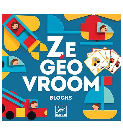 Byggspel, Ze Geo Vroom, Träklossar - Djeco