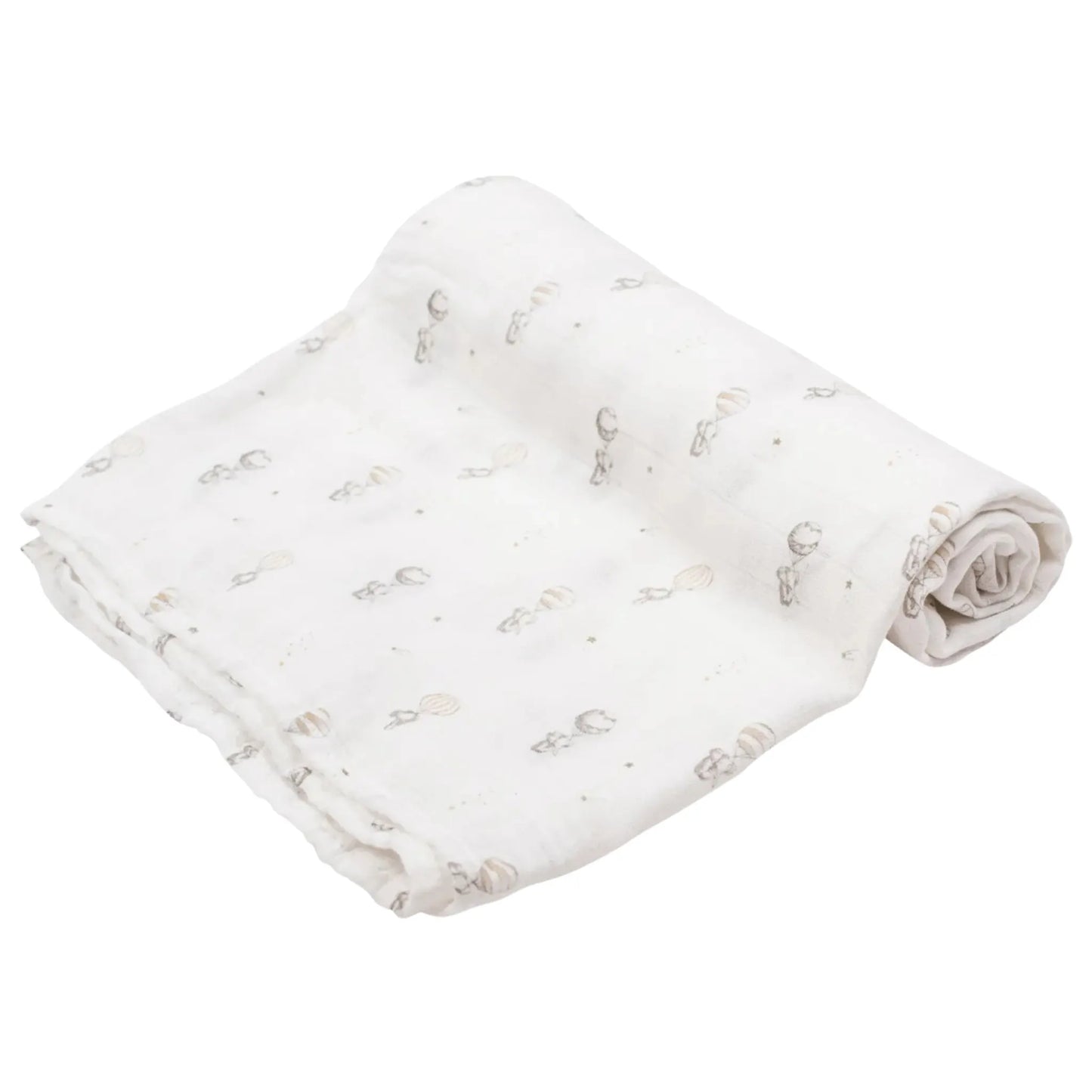 Flying Elephant Swaddle, White