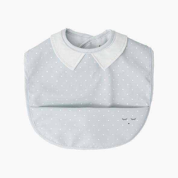 Saturday Parker Bib, Grey/White Dots