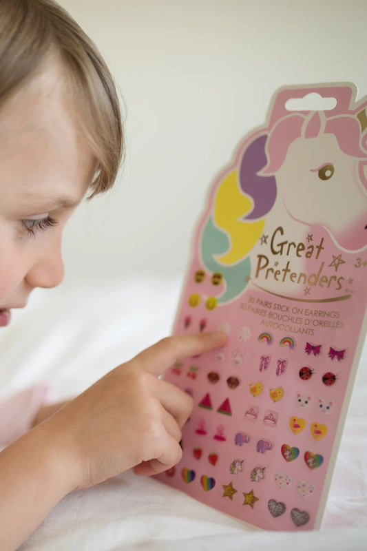 Örhänge, Stick On, 30-pack, Unicorn - Great Pretenders