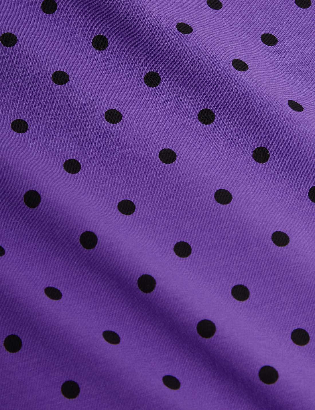 Polka Dot Ls Tee, Purple