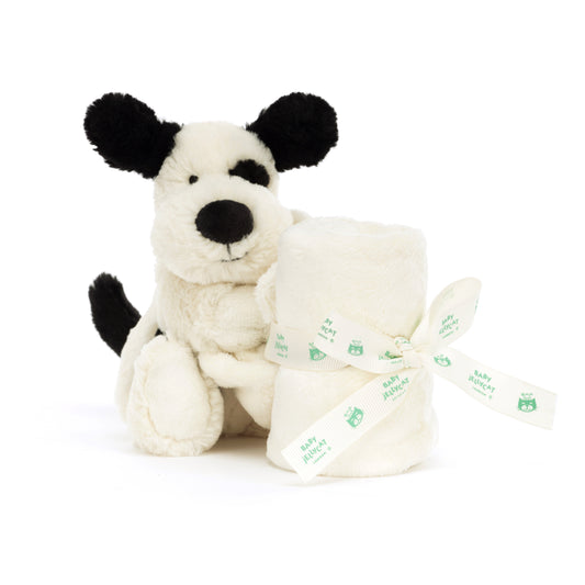 Snuttefilt, Bashful Black & Cream Puppy - Jellycat