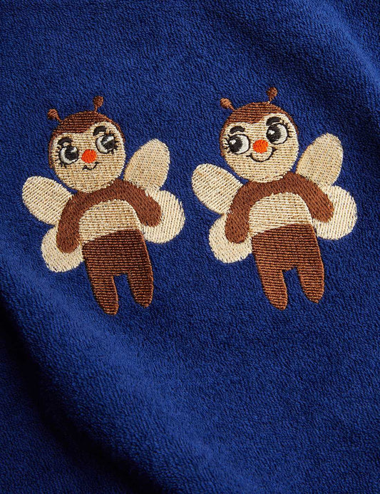 Bees Terry Sweatshirt Baby, Blå - Limited stock - Mini Rodini