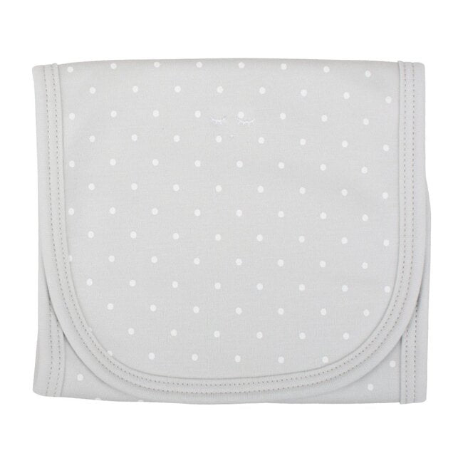 Saturday Burp Blanket Grey/White Dots