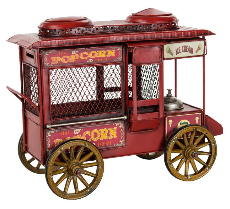 Popcornvagn, Röd, Metall - A LOT Decoration