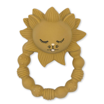 Teether Ring Lion, Mustard