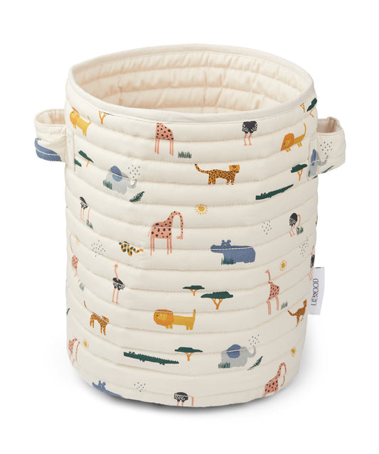 Ally Quilted Basket, Safari Sandy Mix