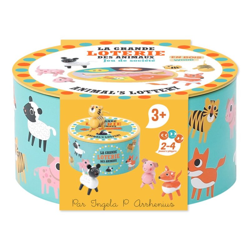 Sällskapsspel, Stora Djurlotteriet, 2-4 spelare - Vilac