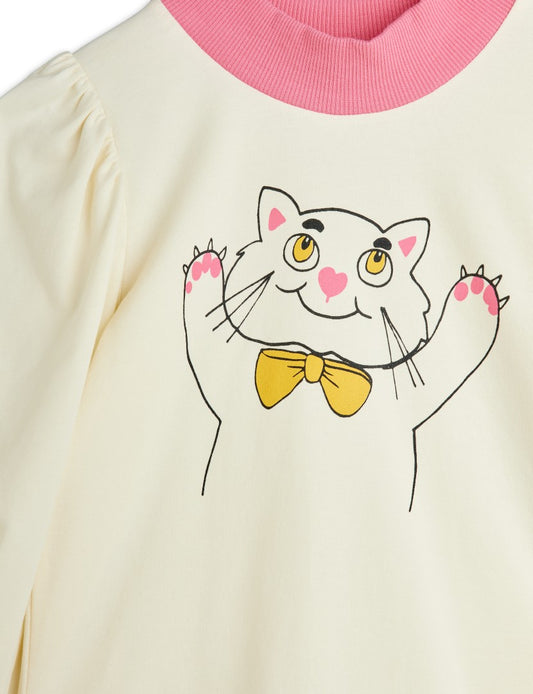 Cat Ballongärmad Top, Chapter 1, Beige - Mini Rodini