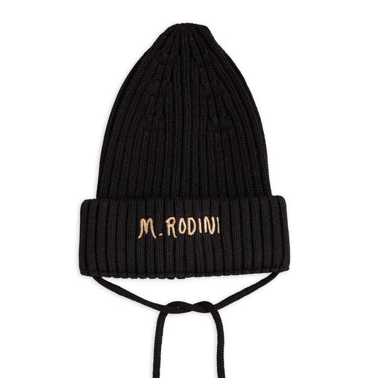 Fold up rib hat Black