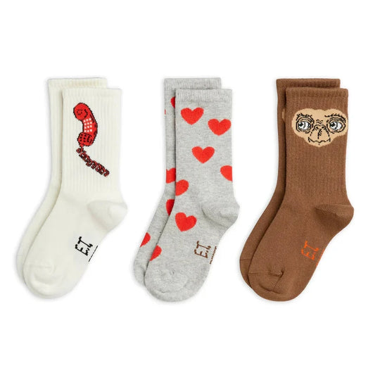 E.T socks 3-pack grey melange