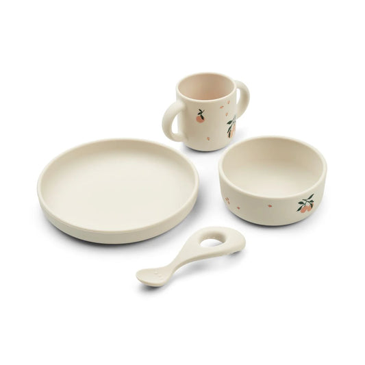 Vivi Printed Tableware Set, Peach / Sea Shell Mix