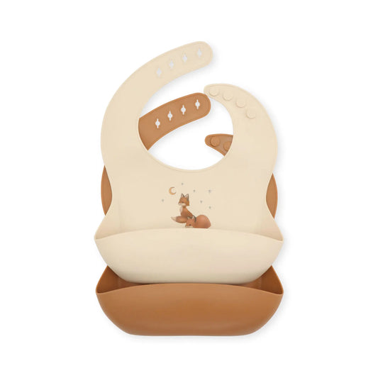 2-Pack Silicone Bibs, Foxie