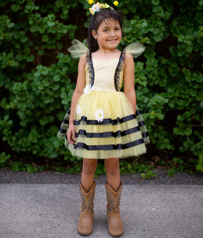 Bumble Bee Dress with Headband/Humla Klänning med Hårband - Great Pretenders