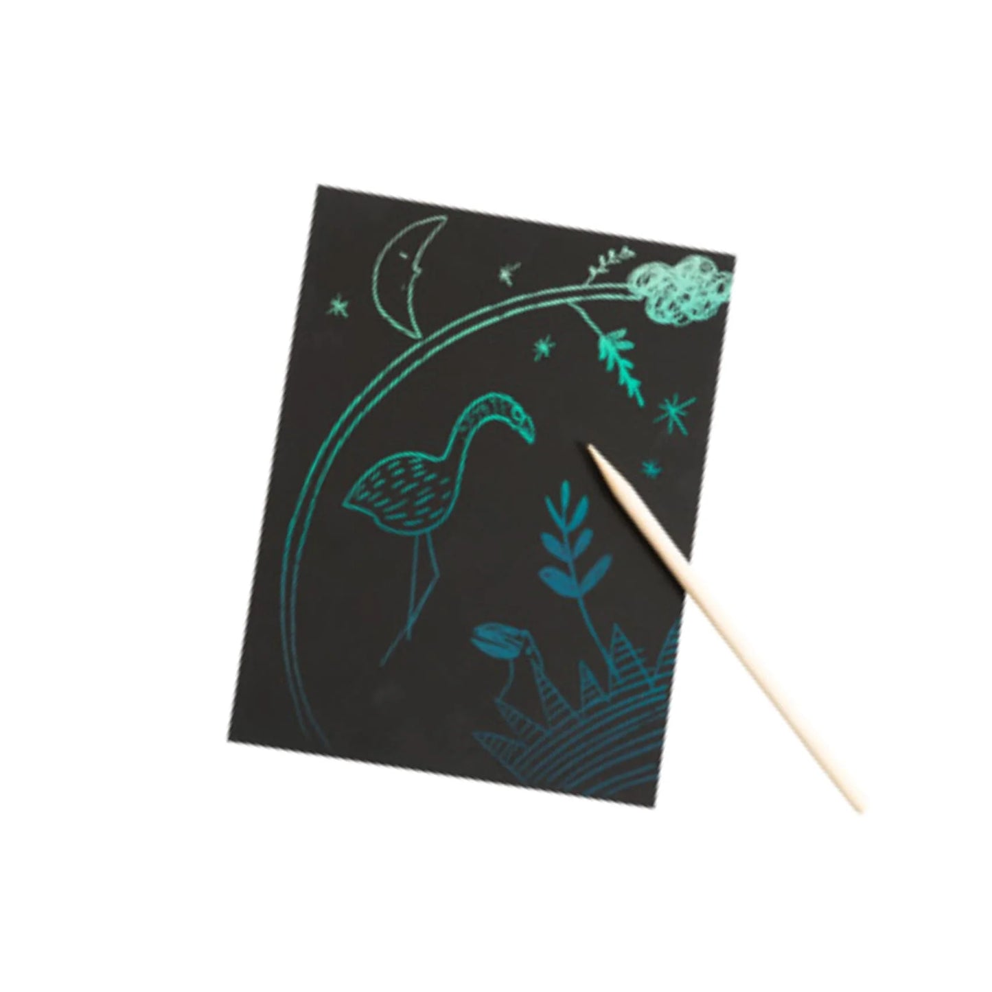 Skrapkort, Rosa/Orange Neon - Moulin Roty